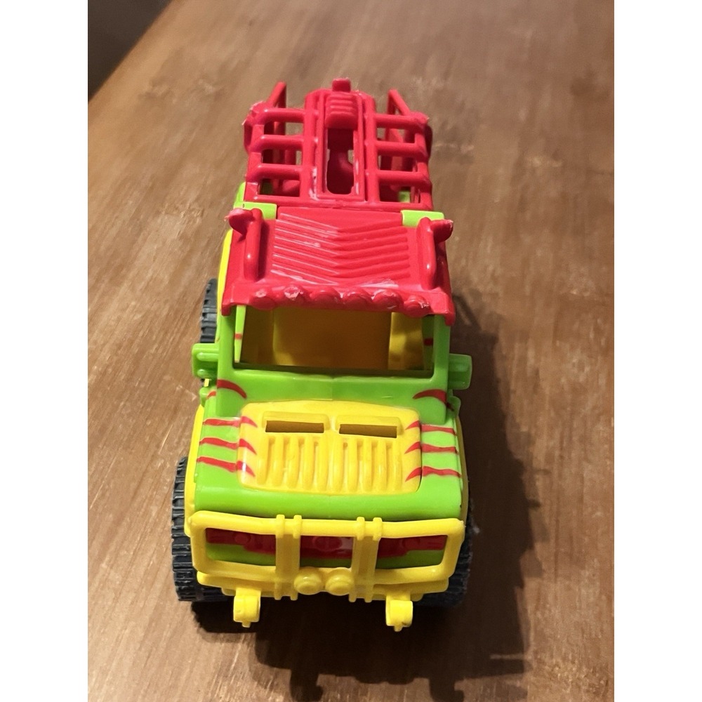 Mattel 2014 Jurassic Park Truck Jeep Green With Movable Red Cage